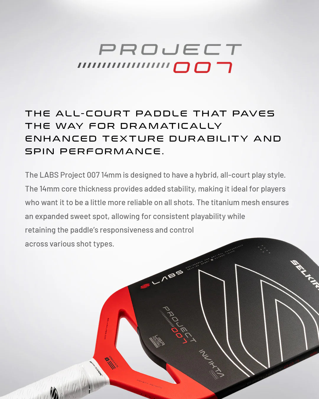 Selkirk Labs Project 007 14mm - The Pickleball Store