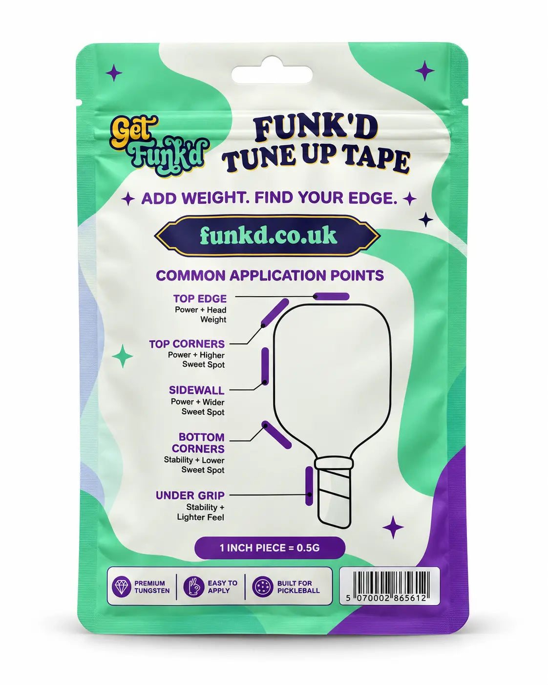 Get Funk’d Pickleball Tune Up Tungsten Tape