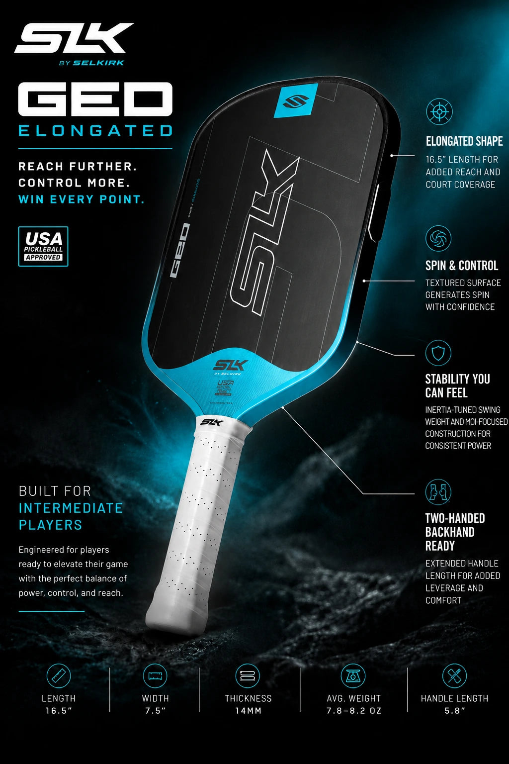 SLK Geo Elongated - The Pickleball Store