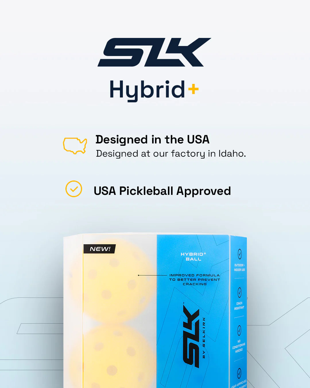 SLK Hybrid+ Ball (Indoors & Outdoors) - The Pickleball Store