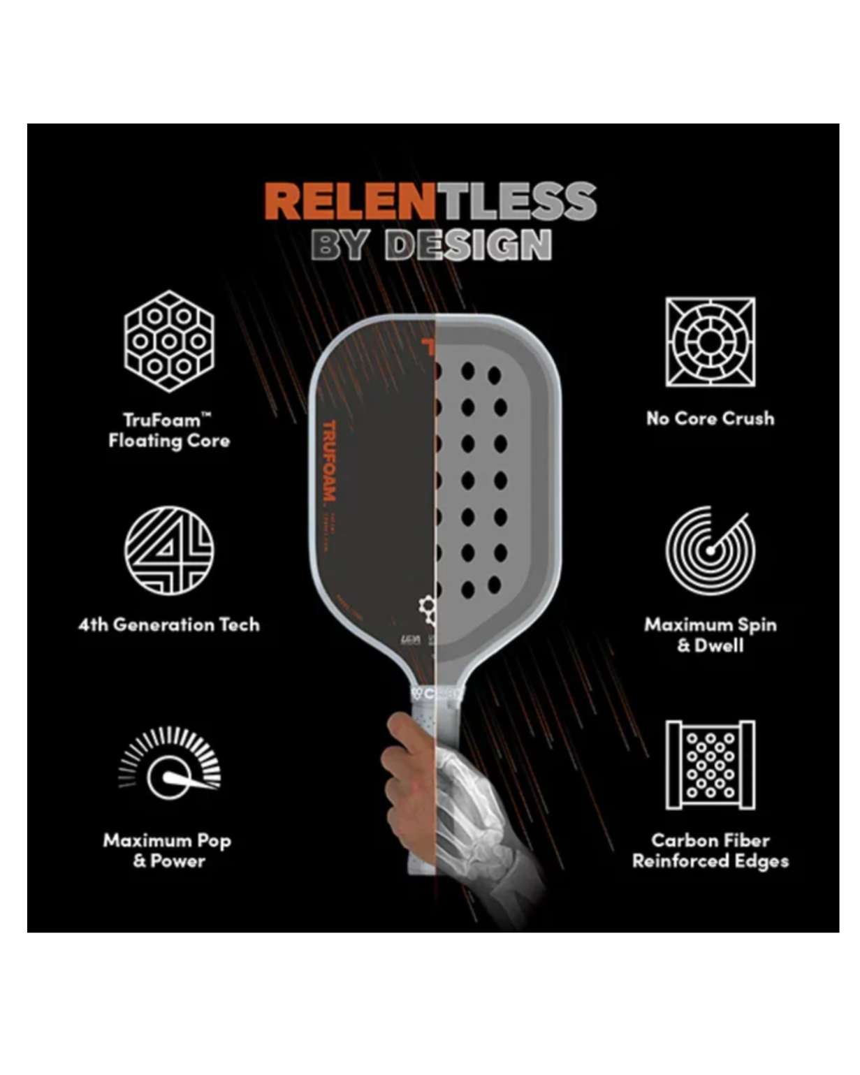 CRBN¹ TruFoam Barrage (Elongated, Long Handle) - The Pickleball Store