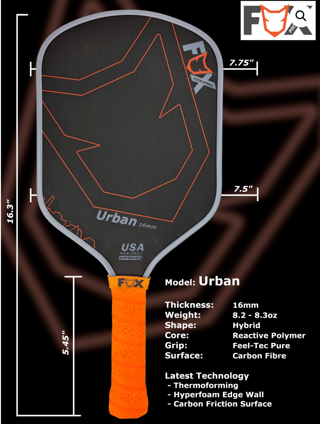 Fox Urban Pickleball Paddle - The Pickleball Store